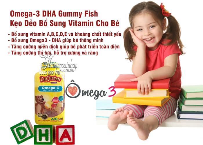 Omega-3 DHA Gummy Fish Kẹo Dẻo Bổ Sung Vitamin Cho Bé 2