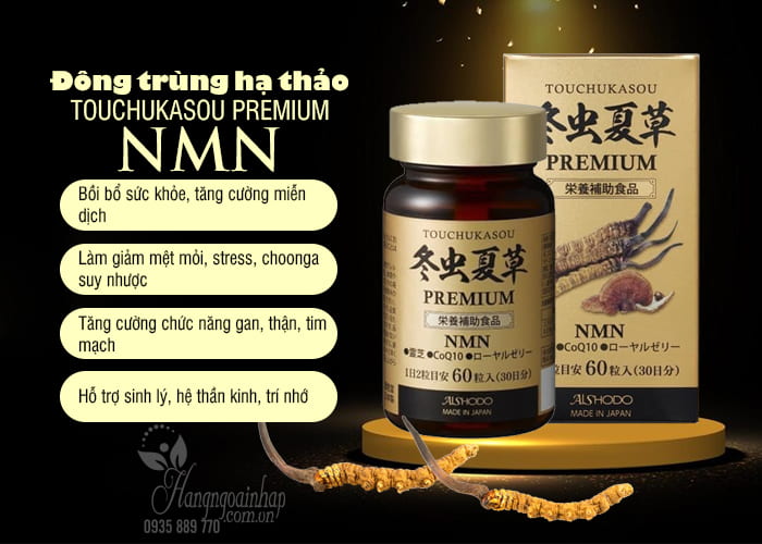 Đông trùng hạ thảo Touchukasou Premium NMN 60 viên Nhật 3 Đông trùng hạ thảo Touchukasou Premium NMN 60 viên Nhật 8