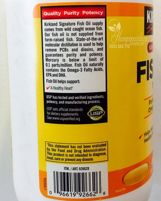 Thực phẩm chức năng Omega 3 Của Mỹ - Omega 3 Fish Oil 1000mg Kirkland 6 Omega 3 Của Mỹ - Omega 3 Fish Oil 1000mg Kirkland