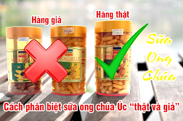 Sữa Ong Chúa Úc Costar Royal Jelly 1450mg 365 Viên 8 Phân biệt sữa ong chúa thật và giả