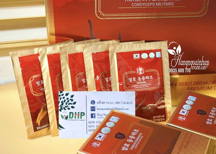 Đông trùng hạ thảo lên men Korean fermented cordyceps militaris Premium Gold 5 Đông trùng hạ thảo lên men Premium Gold 40ml x 30 gói 1