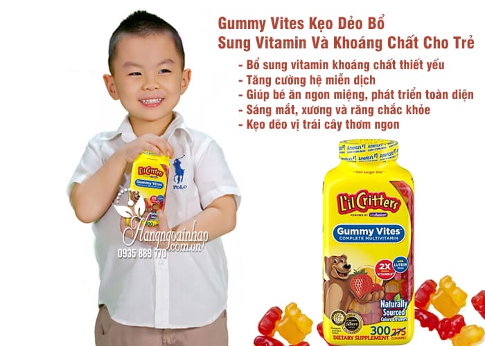 Gummy Vites Kẹo Dẻo Bổ Sung Vitamin Và Khoáng Chất Cho Trẻ 3