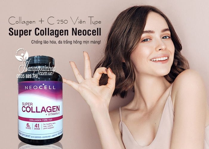 Collagen + C 250 Viên Type I & III Mỹ - Super Collagen Neocell 3 Collagen + C 250 Viên Type I & III Mỹ - Super Collagen Neocell 3