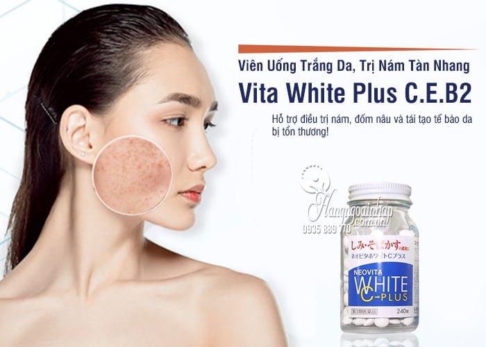Thực phẩm chức năng Vita White Plus C.E.B2 - Viên Uống Trắng Da, Trị Nám Tàn Nhang 2 Vita White Plus C.E.B2 - Viên Uống Trắng Da, Trị Nám Tàn Nhang 1
