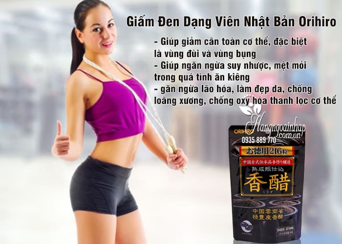 Thực phẩm chức năng Giấm Đen Dạng Viên Nhật Bản Orihiro 216 Viên, giảm cân an toàn 5 Giấm Đen Dạng Viên Nhật Bản Orihiro 216 Viên, giảm cân an toàn 1