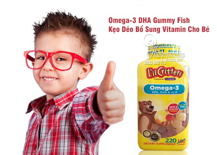 Omega-3 DHA Gummy Fish Kẹo Dẻo Bổ Sung Vitamin Cho Bé 3