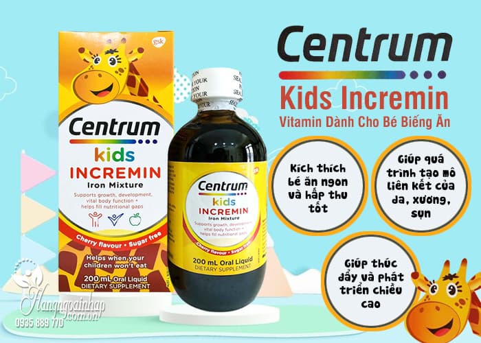 Centrum Kids Incremin – Vitamin Dành Cho Bé Biếng Ăn 4 Centrum Kids Incremin – Vitamin Dành Cho Bé Biếng Ăn 55