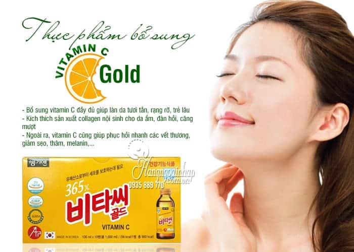Thực phẩm bổ sung 365x Vitamin C Gold Hàn Quốc 100ml x 10 4