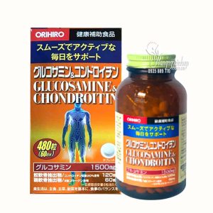 Hỗ trợ xương khớp Bổ khớp Glucosamine & Chondroitin Orihiro 480 viên Nhật Bản