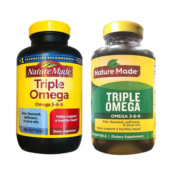 Thực phẩm chức năng Omega 3 6 9 Nature Made Của Mỹ - Triple Omega Hộp 180 Viên
