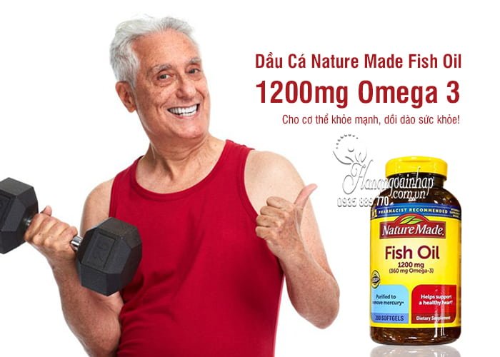 Nature Made Fish Oil 1200mg 360mg Omega 3 200 Viên 1
