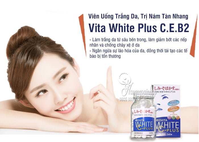 Thực phẩm chức năng Vita White Plus C.E.B2 - Viên Uống Trắng Da, Trị Nám Tàn Nhang 3 Vita White Plus C.E.B2 - Viên Uống Trắng Da, Trị Nám Tàn Nhang 3
