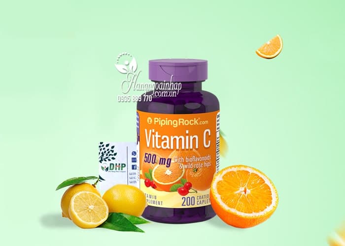 Thực phẩm chức năng Viên uống Vitamin C 500mg Piping Rock tăng cường đề kháng 2 Viên uống Vitamin C 500mg Piping Rock tăng cường đề kháng 1