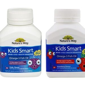 Hàng Ngoại Nhập 64 Kids Smart Omega 3 Fish Oil - Dầu Cá Của Úc Lọ 50 Viên
