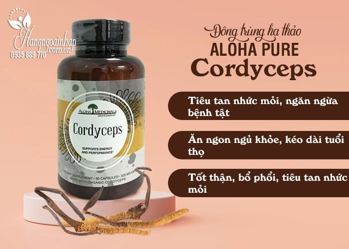 Đông Trùng Hạ Thảo Aloha Pure Cordyceps 90 Viên của Mỹ 5 Đông Trùng Hạ Thảo Aloha Pure Cordyceps 90 Viên của Mỹ 9