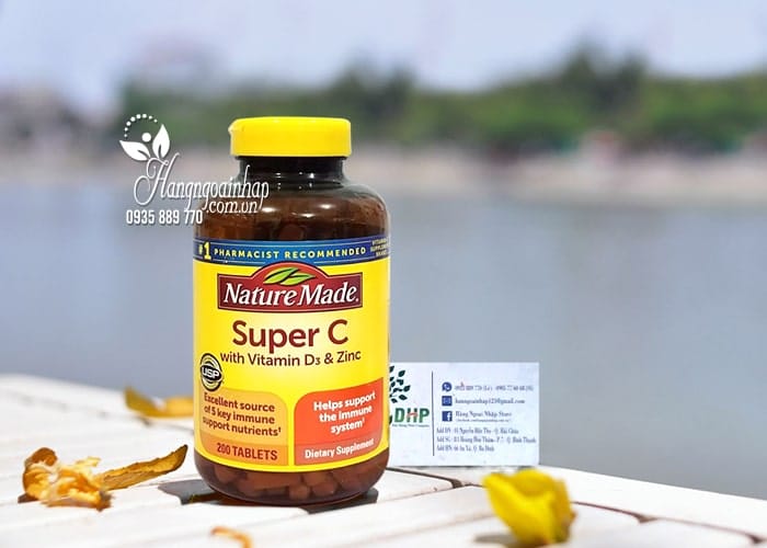 Viên uống tăng cường miễn dịch Super C With D3 & Zinc 200v 8