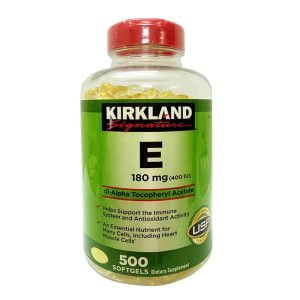 Hàng Ngoại Nhập 64 Vitamin E Thiên Nhiên 400 I.U Kirkland Signature 500 Viên Của Mỹ